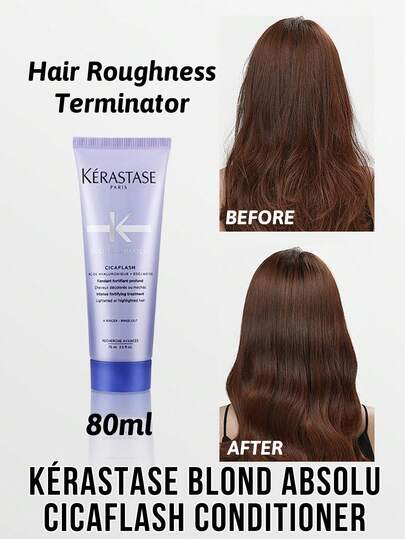 Kérastase Kashi Glossy Repair Hair Conditioner, Repairs Damaged Hair, Enhances Shine, Smoothens Frizz, Deeply Nourishes Color-Treated Hair, Instantly Strengthens Hair Strands, Reduces Split Ends, Boosts Elasticity, Prevents Breakage, Deep Repair, Quick Absorption, 75ml, Lightweight Non-Greasy, Professional Formula, Deep Nourishment, Strong & Healthy Hair.