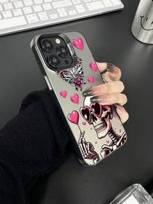 Ốp điện thoại chống sốc hình đầu lâu Skeleton 1 chiếc, tương thích với iPhone 11 12 13 14 11 Pro Max 12 Pro Max 13 Pro Max 14 Pro Max XR 15 15 Pro 15 Pro Max, Galaxy A05/A15/A25/A35/A53/A54/A55/S23/S24 - Nhiều màu - Xem 5