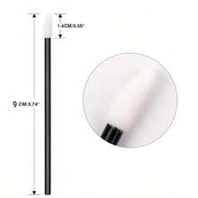 300/200/100pcs Disposable Lip Applicators, Lip Brushes, Lip Gloss Wands, Mascara Brushes, Makeup Tools - Black - View 10