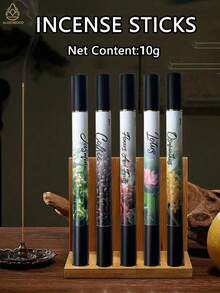 10g Authentic Natural Incense Sticks, Agarwood, Elegant And Pleasant Fragrance, Rich Woody Aroma, Instant Relaxation Without Smoke Or Choking, Rich And Long-Lasting Fragrance, Aromatherapy, Purify The Air, Soothe The Mind, Relieve Stress, Sleep, Ramadan Gift, Send To Friends, Home, Indoor, Make Tea, Party - Agarwood - View 1