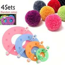 4/8Sets) Essential Pom Pom Maker, Suitable For Pom Pom Knitting Needles DIY Tools - Multicolor - View 13