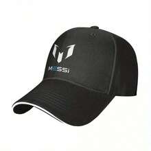 -Inspired Baseball Cap - Adjustable, Unisex Dad Hat With Soccer Ball, Black With White Trim, Hand Washable, Travel & Sports Fans, Travel Headwear | Adjustable Cap | Durable Headgear - màu đen - Xem 7