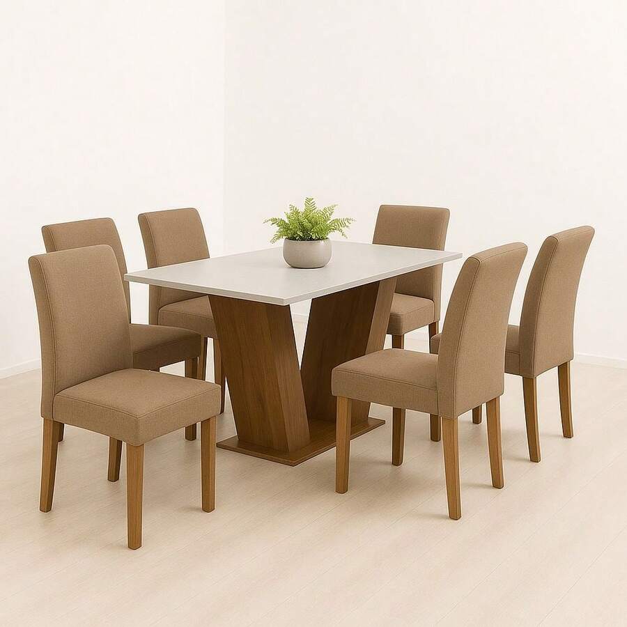 Chair Cover Kit With 6 Units For Dining Room Kitchen Pantry Gel Mesh Super Offer - Màu be - Xem 1