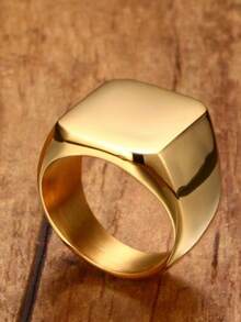 1 Piece Personalized Stainless Steel Ring, Laser Engraved Photo Text Black Gold Silver, Fashion, Vintage, Simple, Unisex, Casual, Cute, Customized, Personalized, Unique, Ideal Gift For Him, Ideal Gift For Her, Boyfriend, Dad, Family, Friends, Anniversary, Birthday, Graduation, Prom, Party - Style - View 11