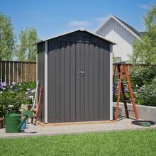 154x83x180cm Equipment Cabinet With Ventilation Hole Contains Gold Base Can Close Door Windproof Patio Equipment, Gray - Grey - View 11