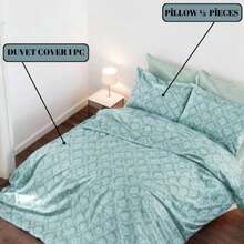 Bộ chăn ga gối in họa tiết hình học 2/3 món – Bộ chăn ga gối đệm mềm mại và ấm cúng cho phòng ngủ, phòng khách hoặc ký túc xá – Hỗn hợp 40% cotton, 60% polyester – Vải bền, thoáng khí và dễ chăm sóc – Có sẵn kích thước 135x200 cm, 200x200 cm và 220x240 cm – Sản xuất tại Thổ Nhĩ Kỳ - Màu xám đen - Xem 2