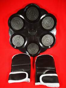 Máquina boxeo inteligente música entrenador deportivo TO128 entrenamiento en casa ejercicios fitness tecnología boxeo interactivo adultos jóvenes aprendizaje - Negro - Ver 2