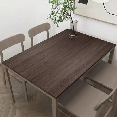 1 Roll Of Coffee Wood Grain, Peeled And Pasted Wooden Contact Paper, Self-Adhesive Brown Wallpaper, Decorative Waterproof Vinyl Film, Suitable For Countertops, Cabinets, Shelves, Drawer Lining, Easy To Clean, Home Decoration Paper