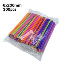 50/100/200/300 件装混色 PP 勺子塑料吸管，6*200MM | 采用优质材料制成，轻便易携，非常适合挖蛋糕、喝水果茶和舀甜点，是营造野餐氛围的完美之选！ - 彩色 - 查看 14