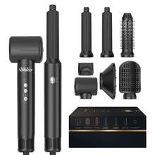 UKLISS 7-In-1 Black Hot Air Brush With Heating Wire, 3 Temperature (70℃ & 110℃) & 3 Speed Settings, Low Noise, Fast Drying & Perfect Curling For All Occasions - 美規A型插(110-127V) - 查看 10