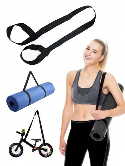 Multi-Functional Yoga Mat Strap For Back - Universal Multi-Use Hauling Sling For Scooters, E-Scooters, Skateboards, Snowboards, Segways, Balance Bikes, Yoga Mats, Beach Chairs & Mountain Bikes; Ergonomic Padded Handle, Secure Tie-Down / Quick-Release, Foldable Portable Travel Strap For Adults, Cyclists, Yogis, Campers, Ski Resorts, Commuters - Carry Strap, Haul Belt, Equipment Sling,Christmas Gifts, Thanksgiving Gifts