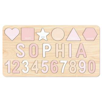 Montessori Toddler Toys, Wooden Name Puzzles For Toddlers 1-3, Custom Puzzle Name Baby, Personalized Name Puzzle New Easter Gifts For Kids Wooden Toys 3D Alphabet Jigsaw