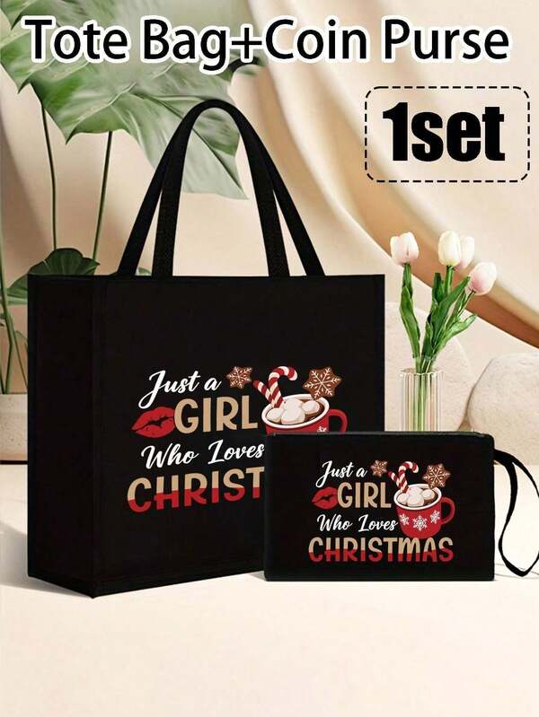 Damen Weihnachts-Serie Muster Shopper mit Reißverschluss-Aufbewahrungstasche, Allround-Damentasche, Party, Festival Geschenk, Muster mit den Worten "Glaube statt Angst", "Der Herr ist auf meiner Seite; ich werde mich nicht fürchten." Einkaufstasche, geeignet für Hochzeiten, Geburtstage, Strände und Feiertage, Geschenk für Familie und Freunde. Geeignet für Studenten, Rückkehr zur Schule und Lehrer, Weihnachtsgeschenke, Tasche, Reisen, Geschenke für Frauen, Damen-Necessaire, Reiseessentials, Tasche, Clutch / kleine Handtasche, Necessaire, Make-up-Organizer, Make-up-Organizer, Tasche, Pinseletui, Mini-Tasche, Tasche mit großer Kapazität