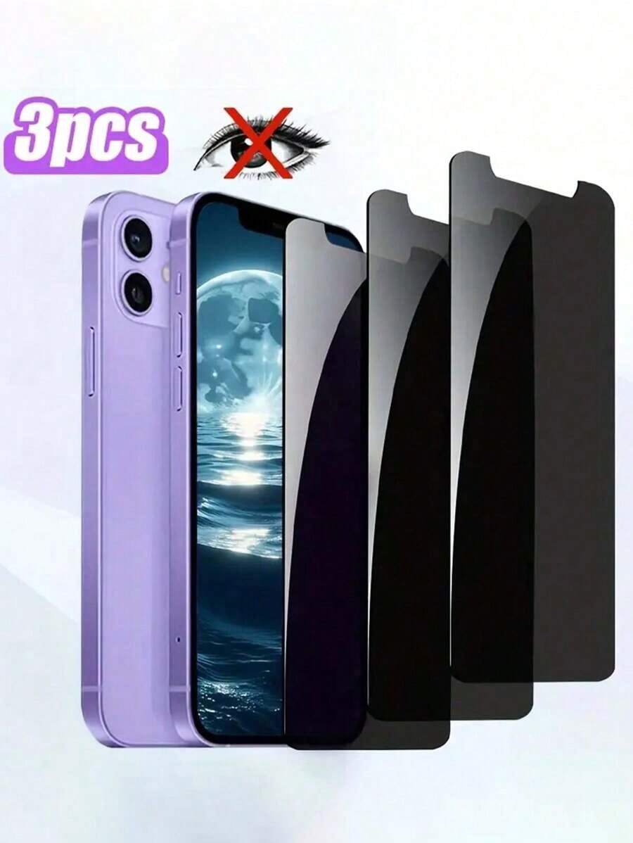 3pcs Compatible With IPhone 14 Pro Max 17 16 16 Plus 16 Pro 16 Pro Max 15 14 13 12 11 Pro Max X XS XR Mini 7 8 14 Plus Full Coverage Screen Protector, Black Edge Tempered Glass Film, Suitable For IPhone Screen Protector, Drop-Proof, Suitable For Mobile Phone Case, High-Definition Transparent, 3 Pieces,Suitable For IPhone 17 Air - 3 cái - Xem 1
