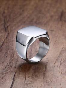 1 Piece Personalized Stainless Steel Ring, Laser Engraved Photo Text Black Gold Silver, Fashion, Vintage, Simple, Unisex, Casual, Cute, Customized, Personalized, Unique, Ideal Gift For Him, Ideal Gift For Her, Boyfriend, Dad, Family, Friends, Anniversary, Birthday, Graduation, Prom, Party - Style - View 18