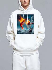 Men Zip-Up Hoodies - White - View 1