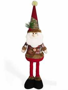 圣诞雪人伸缩挂饰新款针织麋鹿公仔窗景圣诞装饰圣诞快乐礼物挂饰腿桌壁炉装饰圣诞老人雪人-驯鹿 - 彩色 - 查看 17