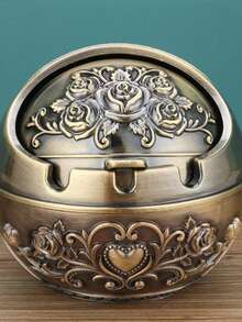 创意个性化烟灰缸带盖，防止烟灰溢出和异味，客厅家居装饰最佳生日毕业礼物 - 彩色 - 查看 7