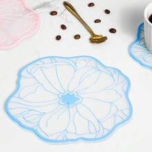 Minimalist Style Heat-Resistant Placemat, Anti-Scald Tabletop Mat, Anti-Slip Anti-Oil Easy To Clean Dish Pad, Pot Holder & Coaster - Multicolor - View 5