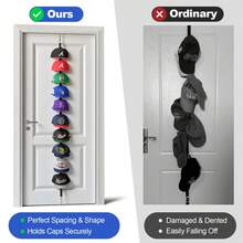 Hat Rack For Door - Two-Way Hanging Caps With Display Hooks And Hanger, Hat Organizer For Baseball Caps, Over The Door Hat Storage Organizer For Bedroom, Entrance Or Garage Doors - 1 gói-10 móc - Xem 4
