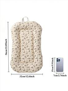 Infant Crib Mattress, Suitable For Baby Boys And Girls, 0-12 Months Newborns Essential, Comfortable Soft And Skin-Friendly (Beige Floral Pattern)