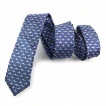 ZONFAZ 1 pieza Corbata versátil para hombres de 6 CM con estampado de dibujos animados, con patrones de flores, bicicleta, avión y conejo, adecuada para esmoquin, boda, actuación escolar y fiesta - Multicolor - Ver 8