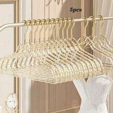 5 peças/conjunto de cabides de acrílico dourados da moda