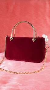 Gucci 定制天鹅绒单肩包 - 奢华手工手提包，可定制设计，优雅晚宴手拿包，适合特殊场合和日常使用 - 奢华红/黑女士手拿包，大容量晚宴及旅行包，精美礼品包装 - 137881974 - 查看 5