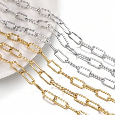 1meter/39.37in Stainless Steel Chain Necklace Bracelet Chain DIY Jewelry Making Supplies