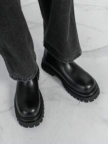 2025 بوت جلدية عالية الكاحل للرجال موديل خريف/شتاء جديد، بوت كاوبوي ذات كعب عالي وسُمك في الأسفل باللون الأسود، بوت كاحل قابلة للانزلاق، بوت صيفية متوسطة الارتفاع باللون الأسود الخالص، بوت بريطانية الطراز للرجال، بوت رجالية قابلة للتنفس وللانزلاق، بوت تشيلسي عالية الكاحل فاخرة للدراجات النارية، بوت جديدة متعددة الاستخدامات، بوت جلدية بتصميم استوديو تصوير بطراز بريطاني، بوت رسمية للأعمال للرجال، بوت جلدية ذات رأس كبير، بوت قصيرة لفساتين الزفاف، بوت عمل مريحة وعصرية - الأسود - مشاهدة 10