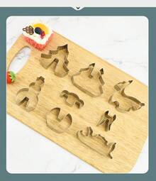 8/18/28-teiliges Set Weihnachts-Edelstahl 3D Lebkuchenhaus DIY unregelmäßige Keksbackwerkzeuge