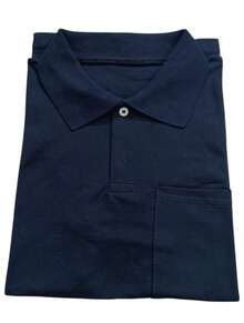 Basic Piqué Polo Shirt With Pocket - Azul Marino - Ver 1