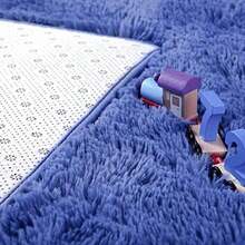 Noahas Ultra Soft 4.5cm Velvet Bedroom Rugs Kids Room Carpet Modern Shaggy Area Rugs Home Decor 2.6' X 5.3', Gray(5'4" x 4' (Rectangular) Azul marino claro) - Tipo 2 - Ver 4