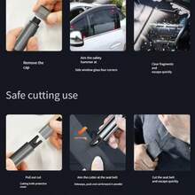2-In-1 Car Emergency Escape Tool - Window Breaker & Seatbelt Cutter