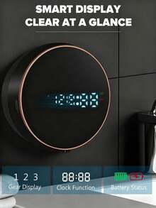 Dispensador Automatico de Jabon sin Contacto, Recargable USB con Sensor Ajustable 3 Niveles, Impermeable para Baño, Cocina y Hotel, Facil Instalacion y Carga Rapida - Negro - Ver 2