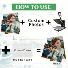 Custom 70/120/300/500 Piece Photo Jigsaw Puzzle - Personalized Gift For Weddings, Birthdays, Valentine's Day, Mother's Day, Father's Day, Back-To-School Season, Halloween, Christmas, New Year - High-Quality Print, Premium Material, Party Hosts, Festive Design - Multicolor - View 9
