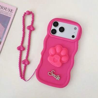 Set 4 in 1: Custodia per telefono morbida e antishock a onde caramella, cordino a forma di cuore, zampa di gatto, lettera di lusso compatibile con Apple XS Max/11 11pro 11promax/12 12pro 12promax/13 13pro 13promax /14 14pro 14plus 14promax/15 15pro 15promax 15plus/16 16pro 16plus16 Pro Max/17 17pro 17pramsung Galaxy S24 Ultra, Infinix Smart 8/Infinix Hot 40i/ Spark 20/ Spark 20C/ Spark Go 2024