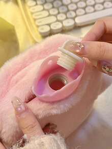 1pc Cute Cartoon Bear Hot Water Bottle, Filled Water Bag Hand Warmer, Plush Detachable Liner Hot Pack, Autumn/Winter Warming Tool, Suitable For Women/Girls At Home/Camping/Dorm/School, Pink/Brown Bear 500ml Hot Water Bottle