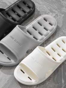 EVA Bathroom Slippers, Couples Indoor Home Waterproof Non-Slip Quick Drying Shower Sandals, Soft, Quick Drying, Waterproof - White - View 8