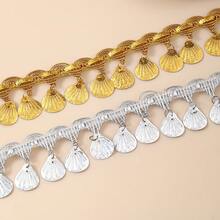 2 Yards 3.5cm Sewing Fabric Fringe Shell Shaped Sequin Tassel Fringed Trimmings And DIY Clothing Accessories Embellishments Tassels Crafts Garniture - Multicolor - View 1