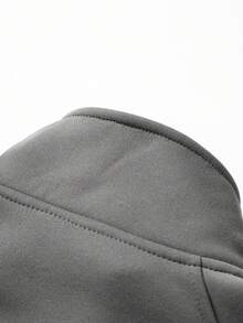 男士深灰色插肩袖针织套头衫，适合春秋季穿着 - 深灰色 - 查看 8