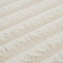 Embossed Tufted Rug With Arches Geo Waffle Ribbed Bubble Knit Texture, Soft Cosy Plush Faux Fur Jacquard Anti-Slip Indoor Runner Carpet - Natural Ribbed - View 2