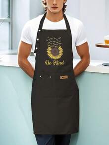 Suner Bees High Quality & Easy-Clean Apron With Bees & Honeycomb Print, Golden Lettering - Heavy-Duty Non-Stretch Fabric, Button Closure, Full Coverage For Cooking, Baking, Gardening, Beekeeping - Stylish Protective Workwear For Chefs & Hobbyists, Hobbyist Gear, Durable Material, Highquality Fabric, Home Cooks, Culinary Professionals, Apron For Women, Plus Size Apron, Vintage Apron, Pac Apron, Black Apron For Women, Christmas Apron For Women With Pocket, Kitty Apron, Hbcu Kitchen - màu đen - Xem 6