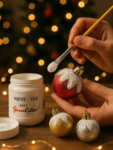 Navidad Kit de Nieve Artificial, para decoracion de arbol, ventanas, facil de limpiar y manipular. Nieve-Tex de 250ml, Nieve spray 300ml - kit - Ver 5