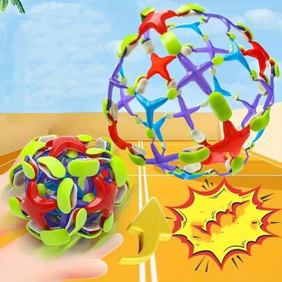 1pc Random Color Changeable Telescopic Ball Retractable Flowering Throw BallIndoor And Outdoor Handball Gift Bag Stuffing