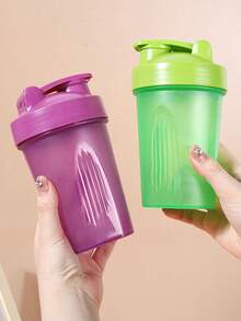 1 件 400 毫升 14 盎司摇摇杯蛋白奶昔、摇摇杯、健身奶昔杯、运动水杯、带搅拌球的摇摇杯，可轻松添加混合勺和液体，浮雕标记可测量盎司和毫升，非常适合蛋白奶昔、冰沙和补充剂，可作为礼物送给女朋友