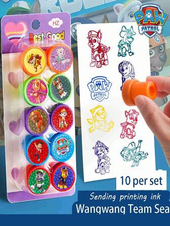 Paw Patrol 6/10pcs/Set Paw Patrol Themed Cartoon Stamps, Includes: Chase, Skye, Rubble And More Designs, Perfect Birthday Party Favors, School Rewards, Great For Birthday And Holiday Parties