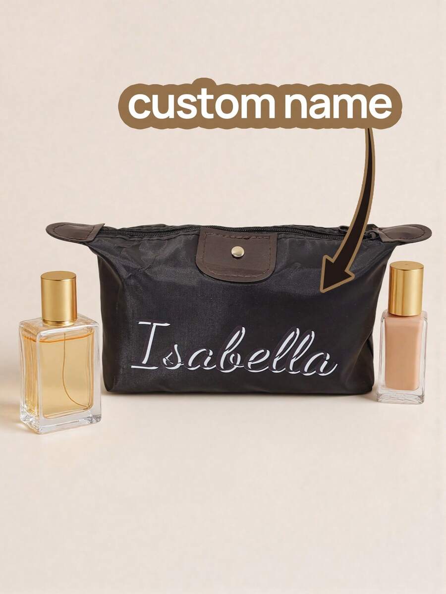 Portofel personalizat, geantă de machiaj, geantă de depozitare pentru femei - geantă de plajă ușoară cu nume personalizat | geantă de umăr minimalistă la modă | geantă de birou impermeabilă pentru studenți, profesori, profesioniști | cadou ideal pentru ziua de naștere, Ziua Profesorului