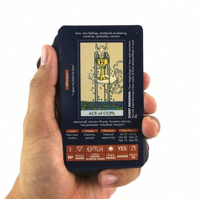 1 låda tarotkort för nybörjare med nyckelord, orakelkort för spådom och självupptäckt, inkluderar guidebok, samlarkortlek som present till vänner, brädspel