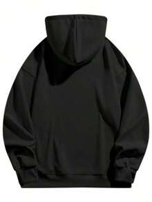 [Free Shipping] Festive Print Christmas Hoodies - Black Casual Hoodies, Medium Elastic Machine Washable Holiday Apparel For Christmas Parties & Family Gatherings, All Season Holiday Hoodies  Sweaters Fall Winter Clothes For Women Hoodies Christmas Halloween Costumes Thanksgiving Outfit Women Gift Printed & Shipped In USA - 黑色 - 查看 2